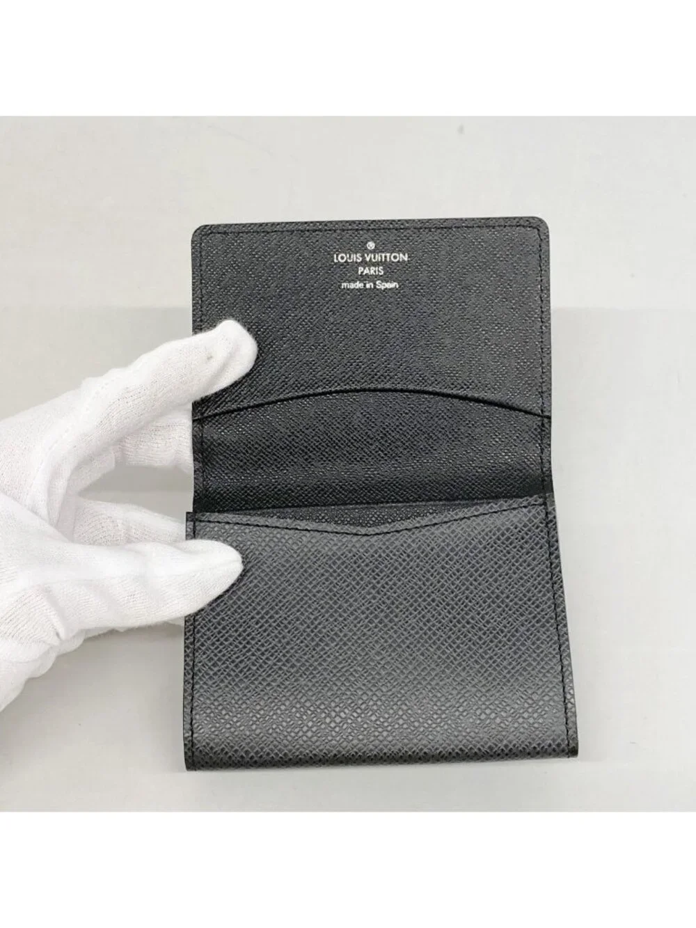 Louis Vuitton Business Card Holder Taiga Envelope Carte de Visite Ardoise